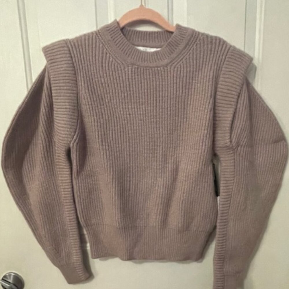 NWT - Lavender Romina Statement Sleeve Knit Sweater